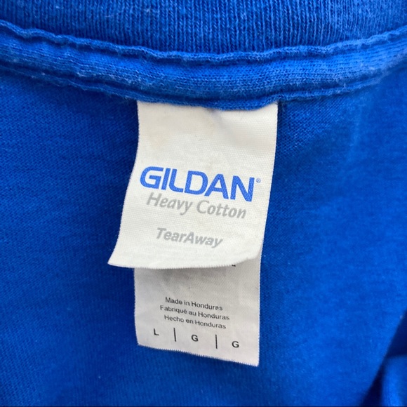 Vintage look blue t-shirt farm rural country Purina chows checkered retro chicks - Picture 7 of 8